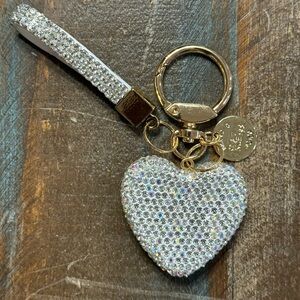 Crystal Heart Bag Charm